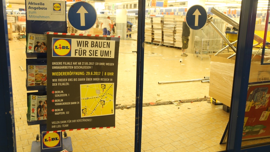 Lidl-Filiale im Umbau