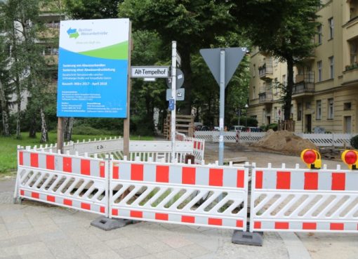 Baustelle der Berliner Wasserbtriebe