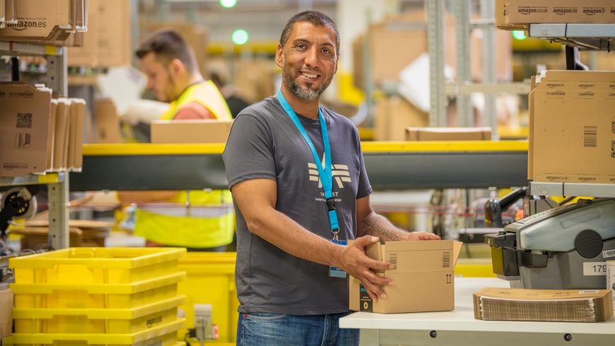 Amazon Mitarbeiter in Brieselang