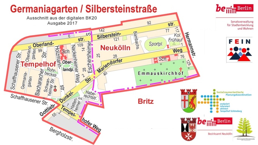 Fördergebiet Germaniagarten/Silerbersteinstraße