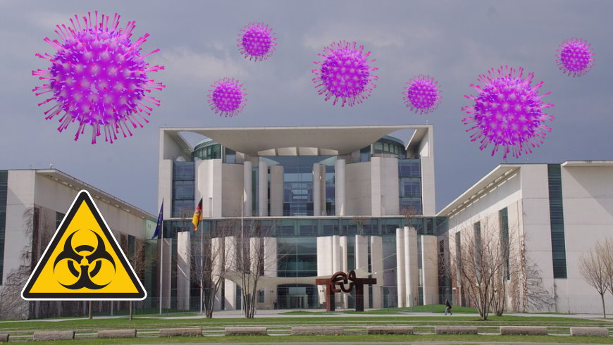 Bundeskanzleramt im Zeichen des Corona-Virus