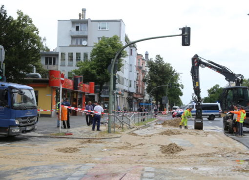 Wasserrohrbruch in Alt-Tempelhof