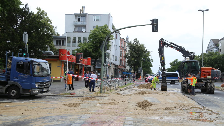 Wasserrohrbruch in Alt-Tempelhof