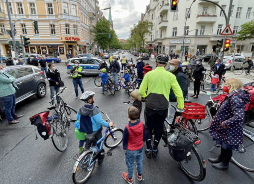 Fahrraddemo in Schöneberg