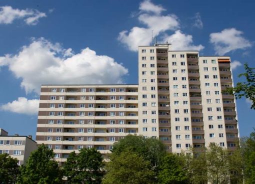 Hochhaus in der John-Locke-Siedlung