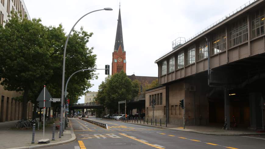 Pop-Up-Radwege zwischen Steinmetzstraße und Bülowbogen - Foto: © Michael Springer