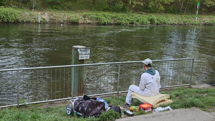 Angler am Teltowkanal