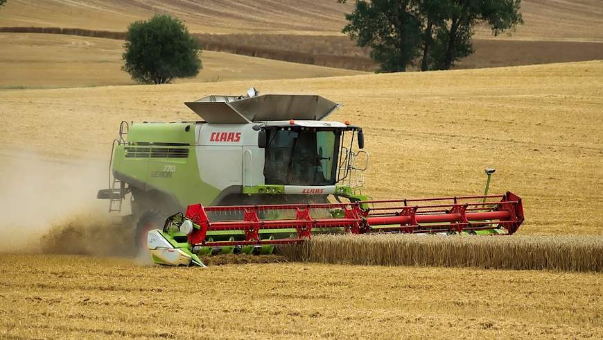 Claas Mähdrescher im Einsatz