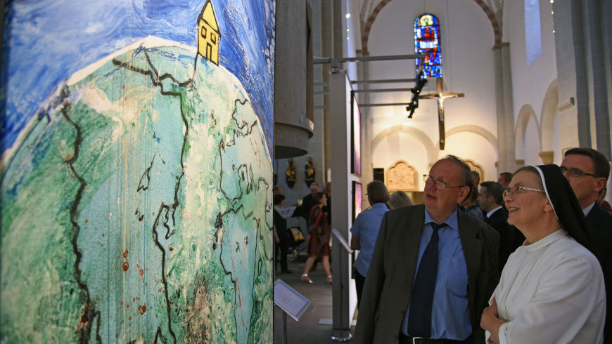 Ausstellung "Udos 10 Gebote" 2017 in Paderborn.