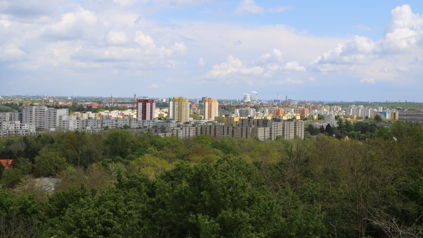 Blick vom Hahneberg auf die Rudolf-Wissell-Siedlung in Spandau