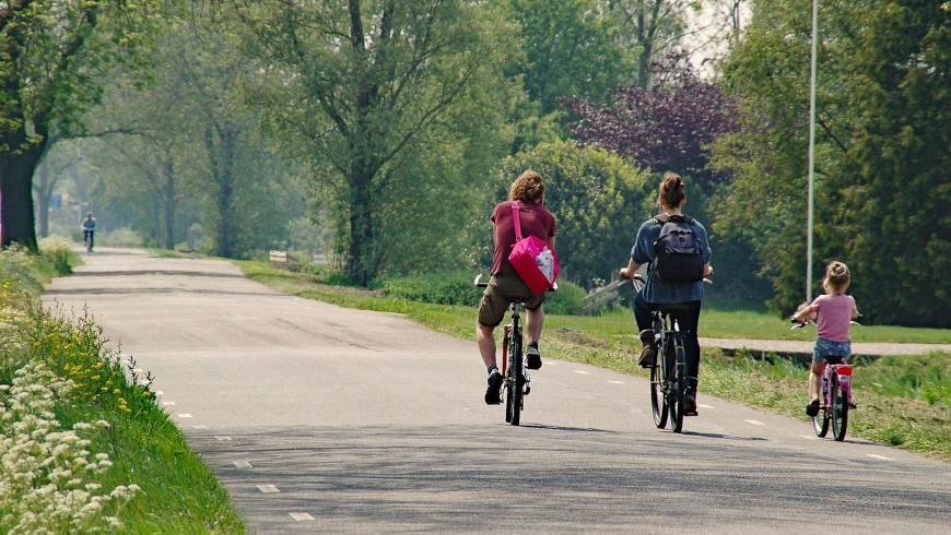 Radfahren im Frühling